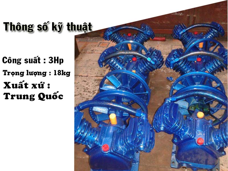 đầu máy nén khí 3Hp dùng cho motor bao nhiêu